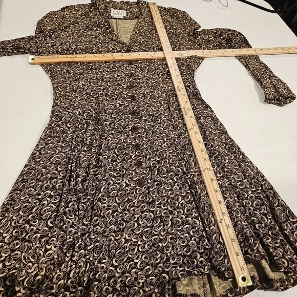 Designer Norma Kamali Dress Long Sleeve Nice Design Sz 8 - Picture 7 of 12